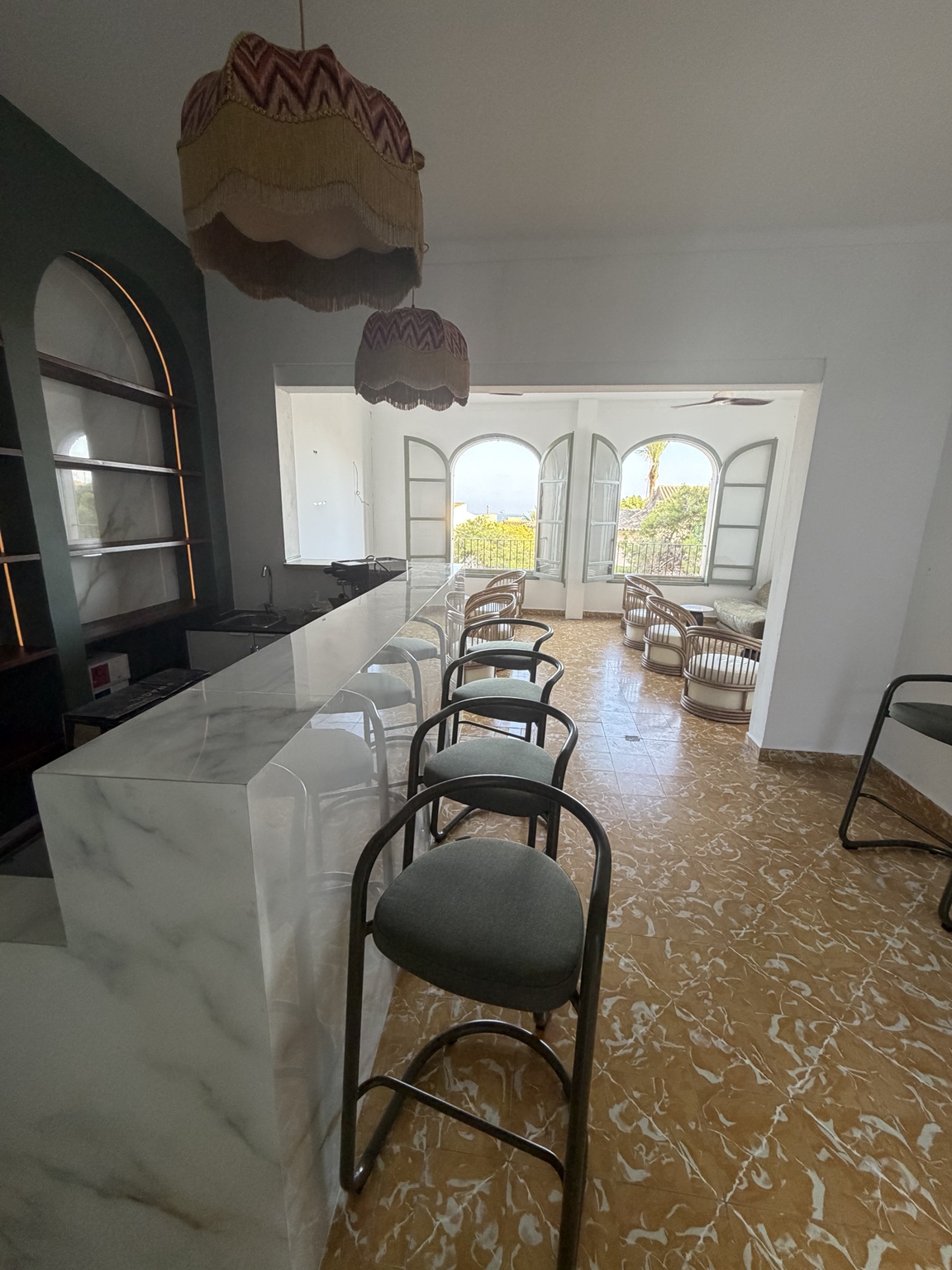 Obere Etage mit eigener Bar und Meerblick im SA PLAÇA
